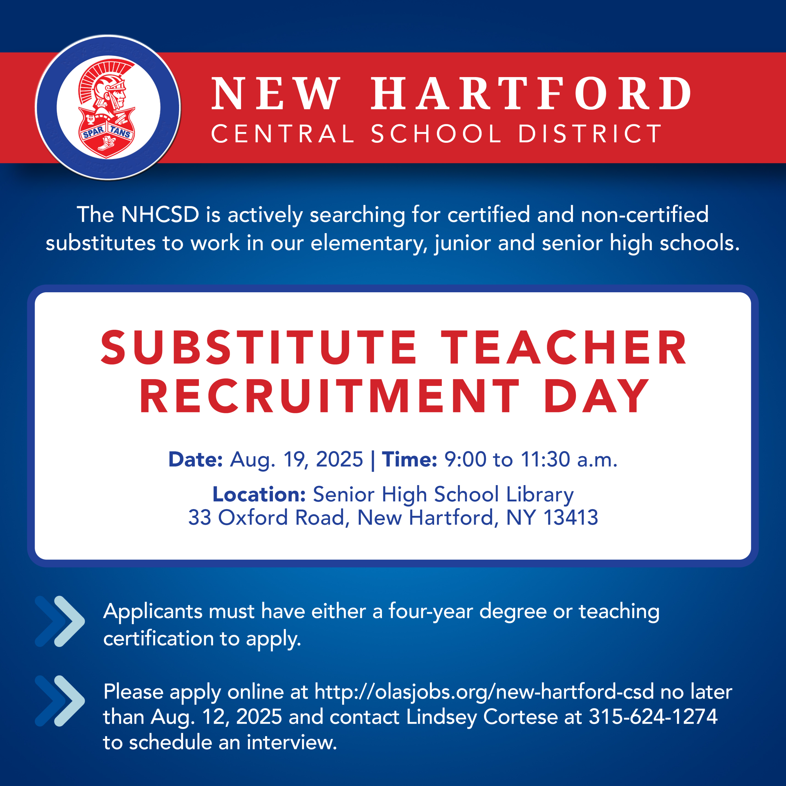Substitute Teacher Recruitment Day