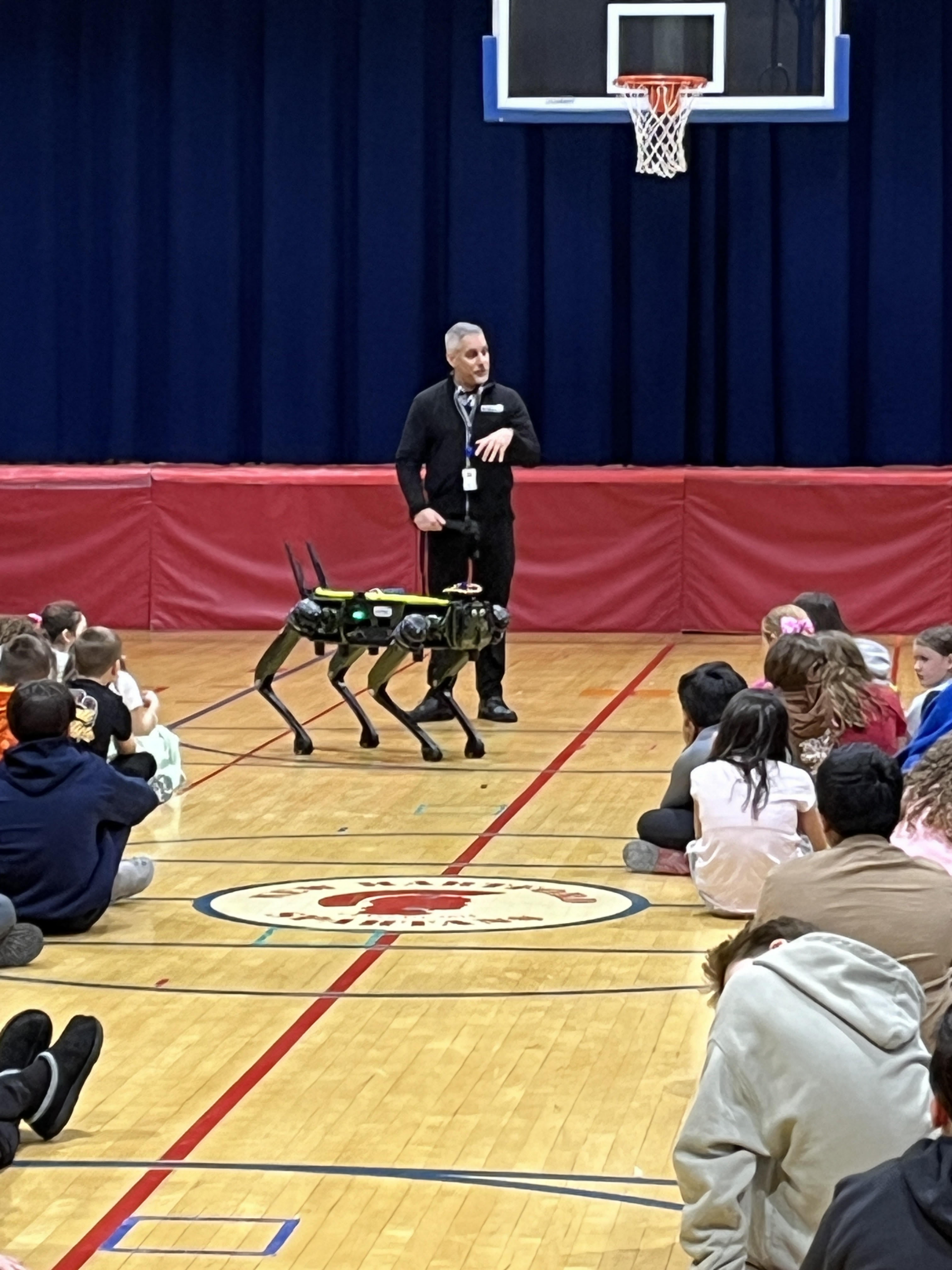 Fluffy the Robotic Dog – Visits Hughes Students