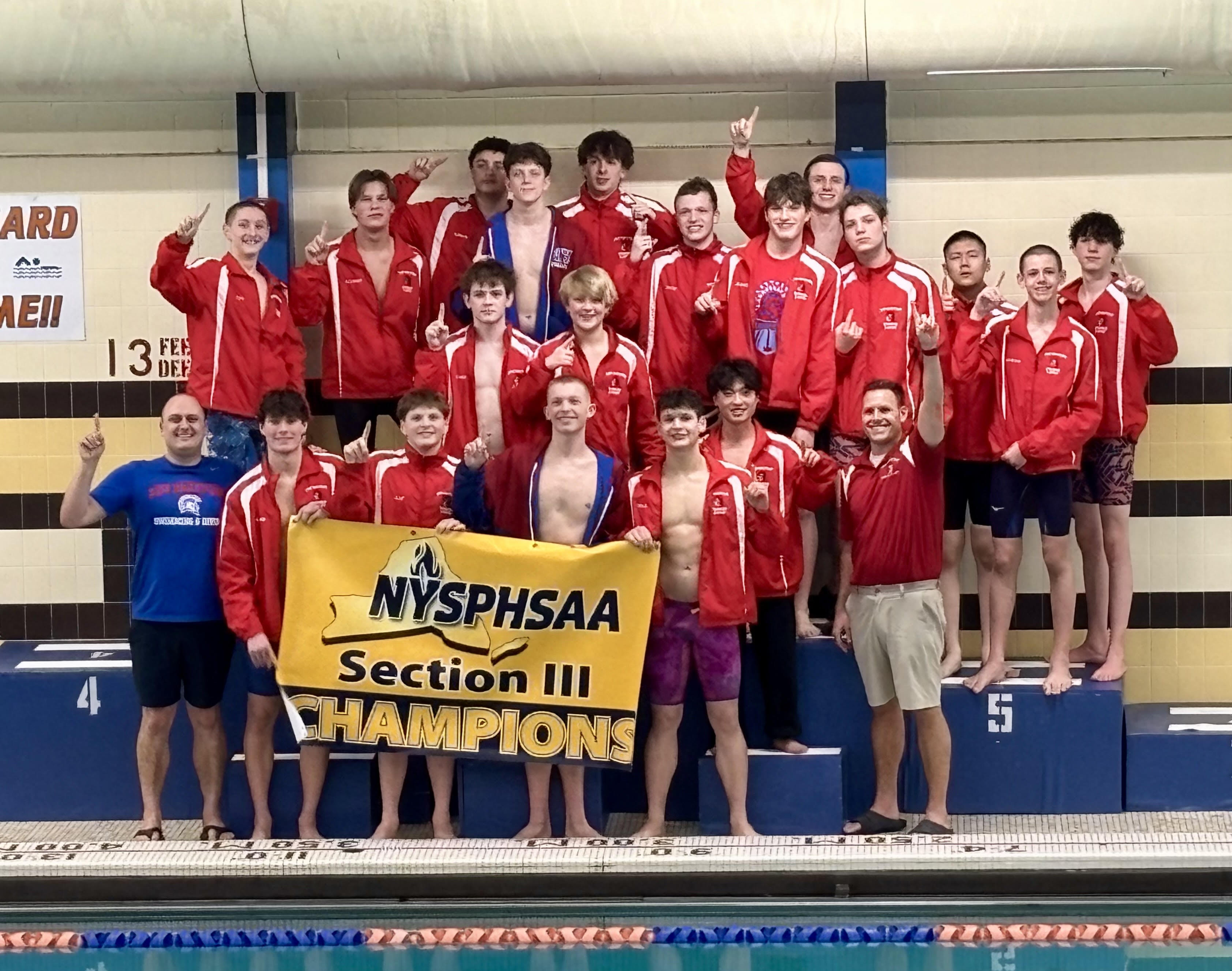 New Hartford Boys Swim Team Crowned Section III Class B Champions!
